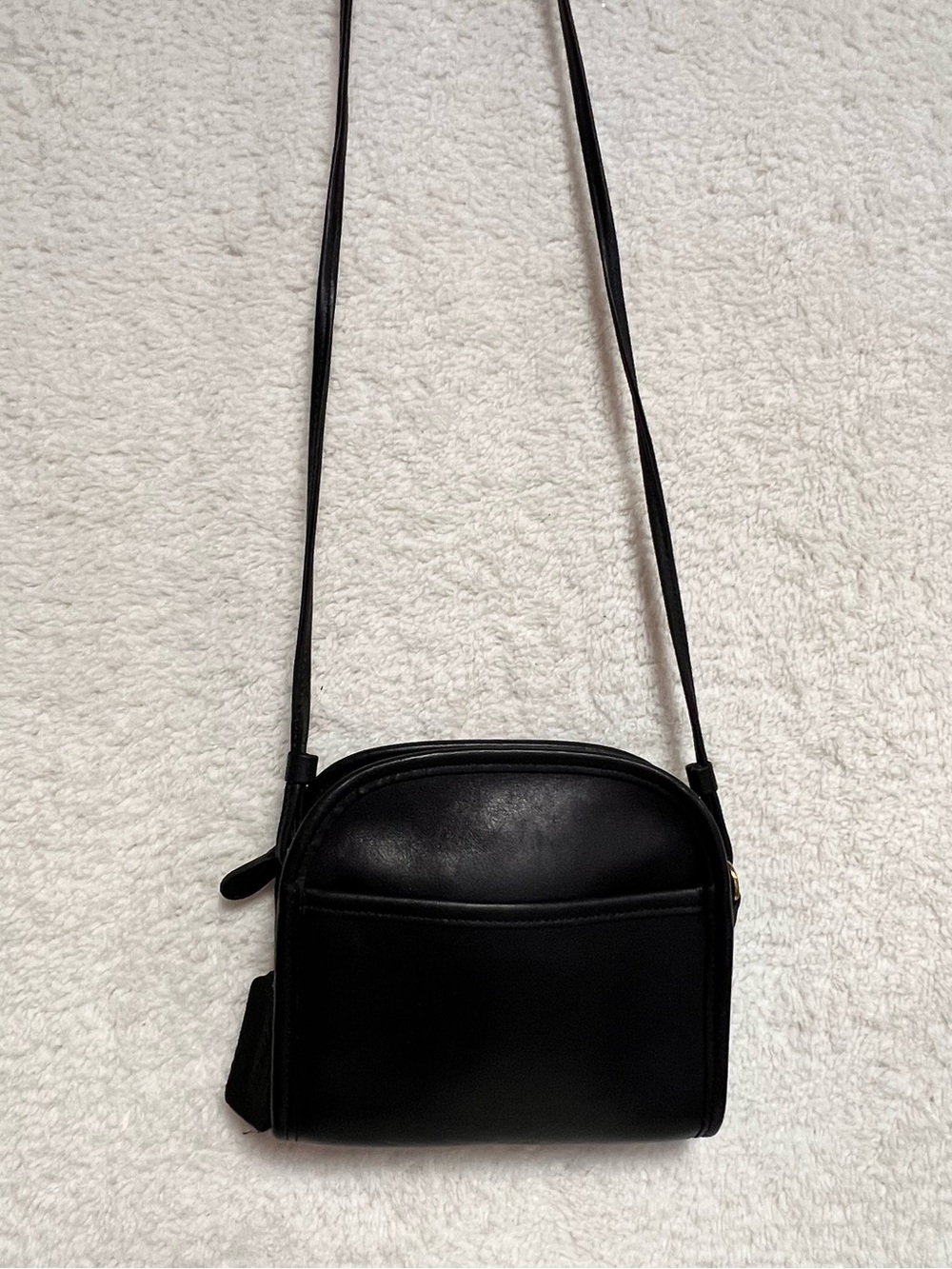 Coach Black Leather Mini Crossbody Bag